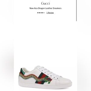 Gucci new ace dragon leather sneakers
